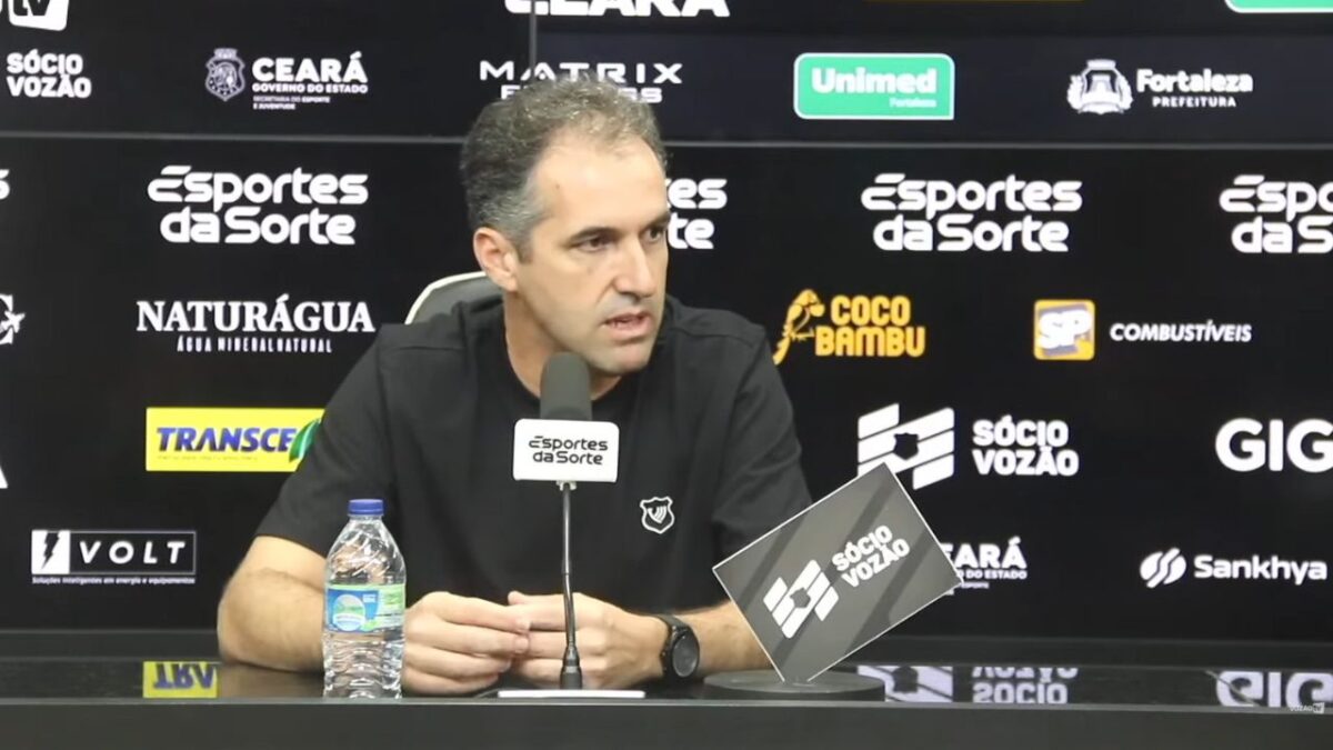 Técnico do Ceará comenta “fator novo” no Sport e confirma força máxima para confronto na Copa do Nordeste