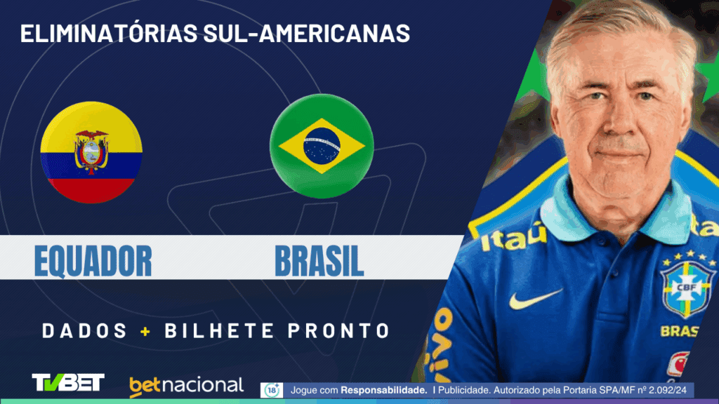 Equador x Brasil: tempo real, onde assistir, horário, escalações e palpites
