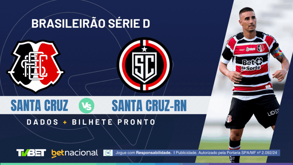 Santa Cruz x Santa Cruz-RN: tempo real, onde assistir, horário, escalações e palpites