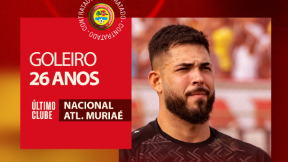 Juazeirense anuncia o goleiro Matheus Cabral, ex-Ceará