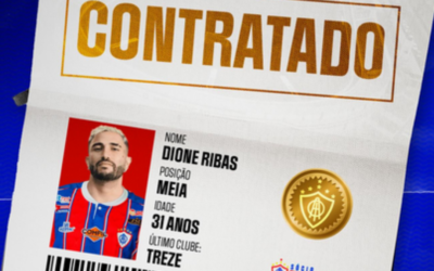 Itabaiana anuncia a contratação do meia Dione Ribas, ex-Confiança e Treze