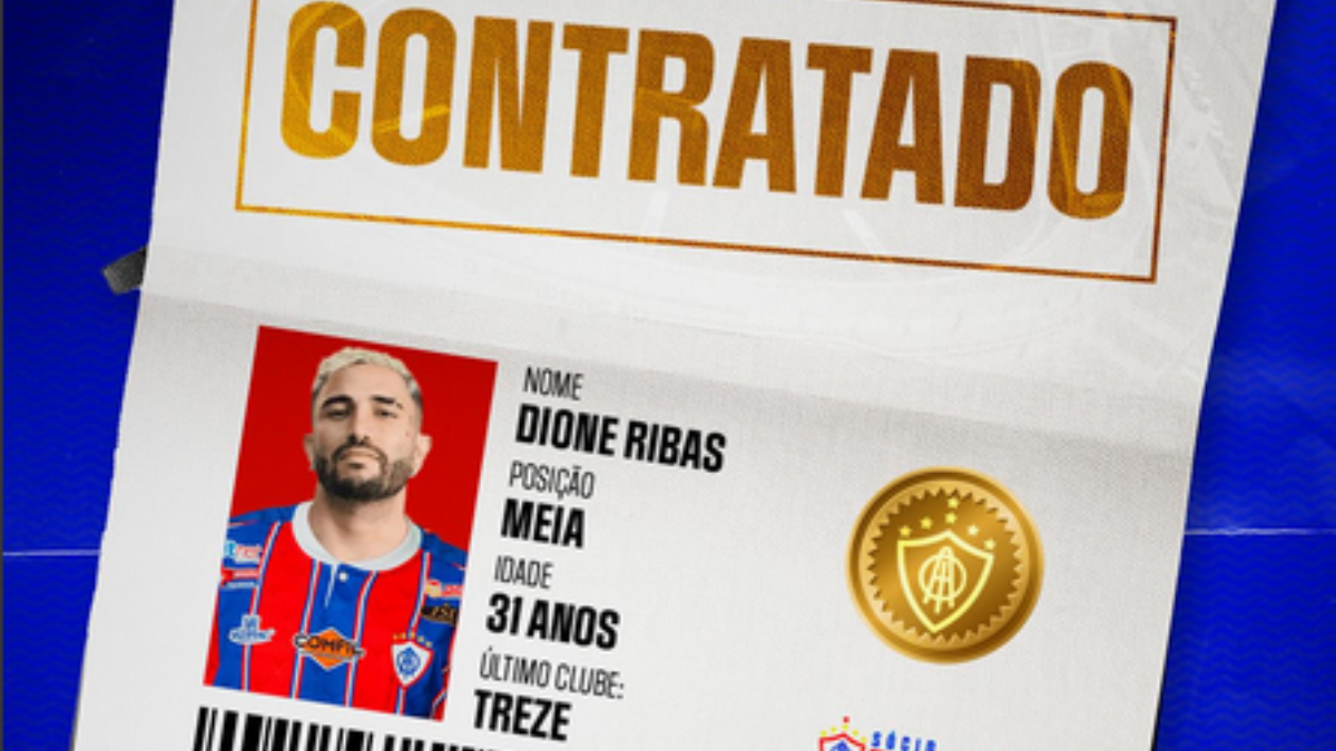 Itabaiana anuncia a contratação do meia Dione Ribas, ex-Confiança e Treze