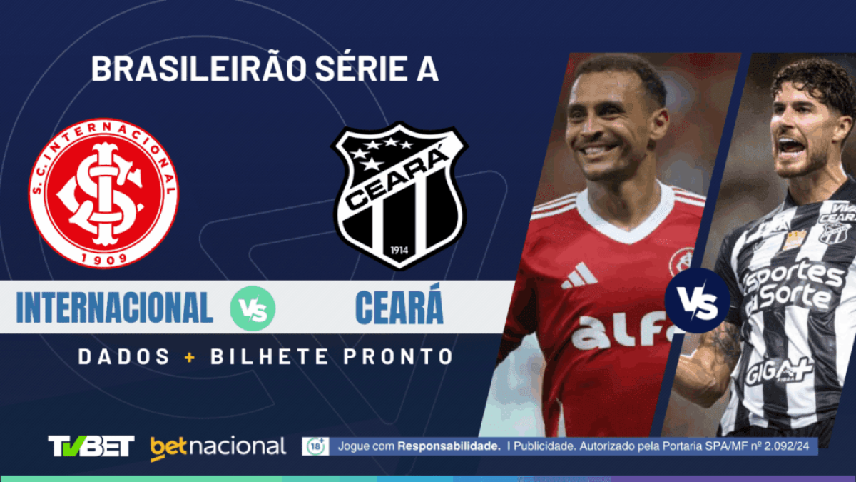 Internacional x Ceará: tempo real, onde assistir, horário, escalações e palpites