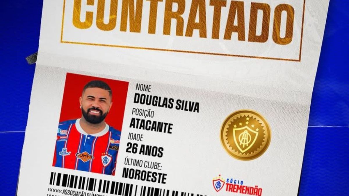 Itabaiana anuncia a contratação do atacante Douglas Silva, ex-Amazonas