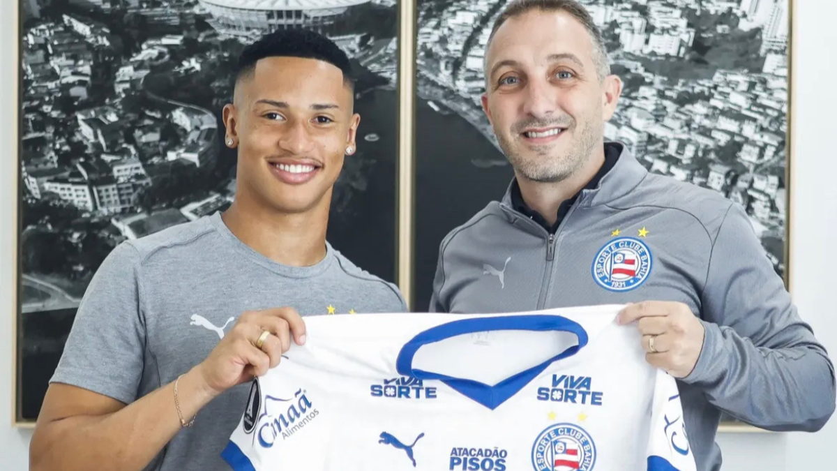 Bahia renova contrato do prata da casa Tiago até o fim de 2027