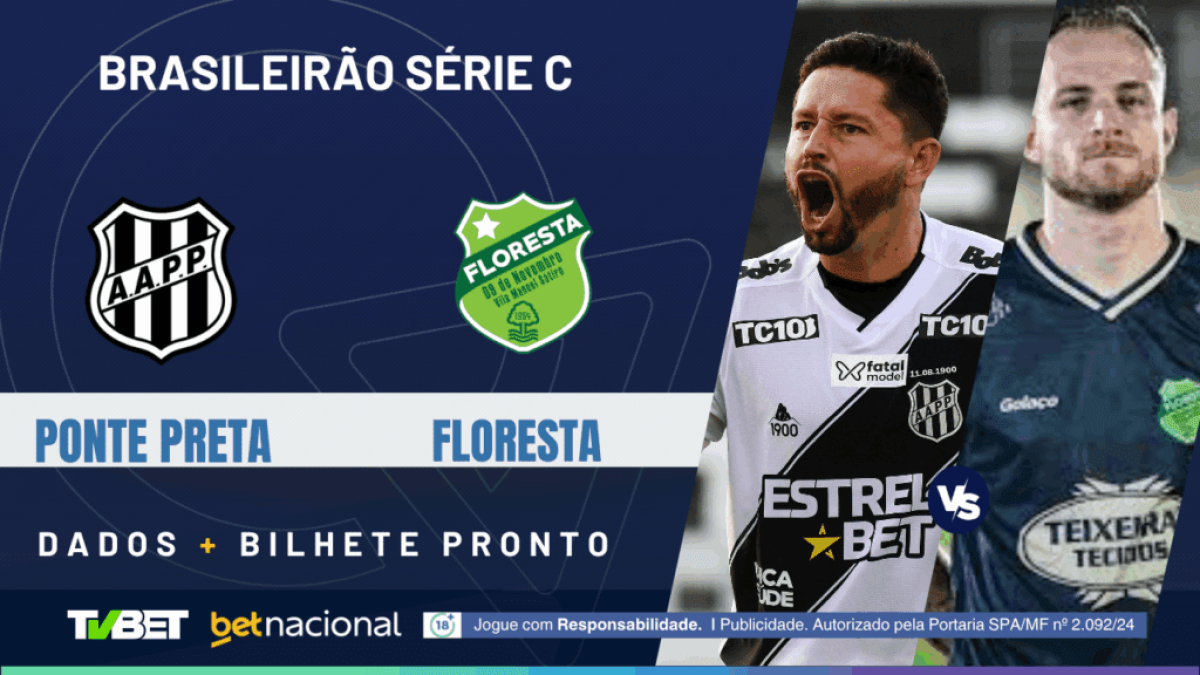 Ponte Preta x Floresta: tempo real, onde assistir, horário, escalações e palpites