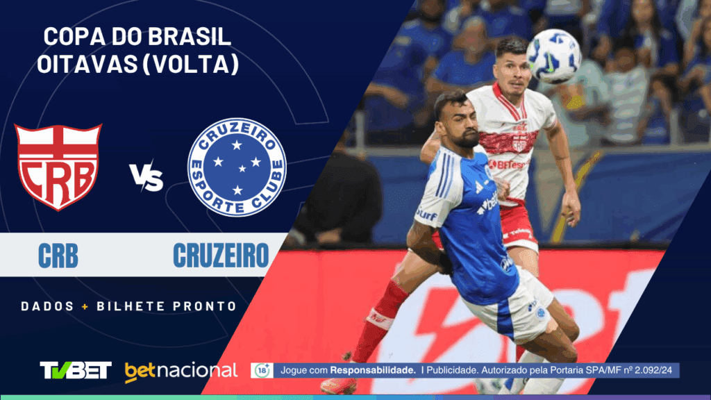 CRB x Cruzeiro: tempo real, onde assistir, horário, escalações e palpites
