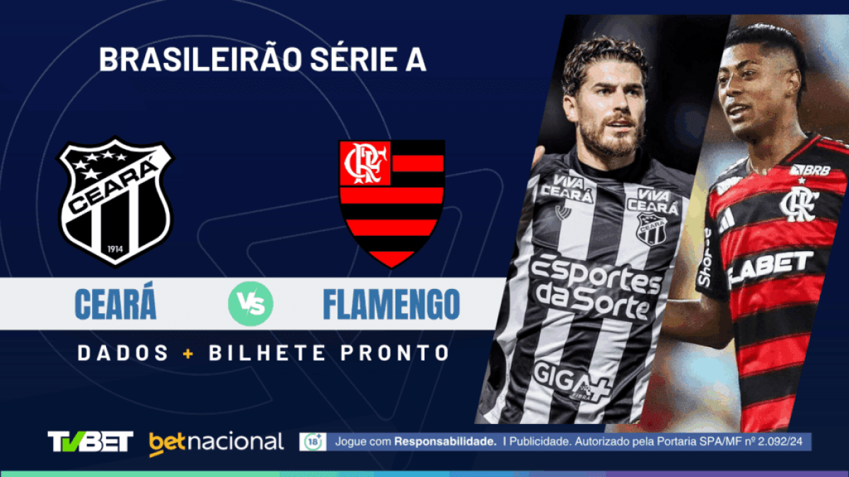 Ceará x Flamengo: tempo real, onde assistir ao vivo, horário, escalações e palpites