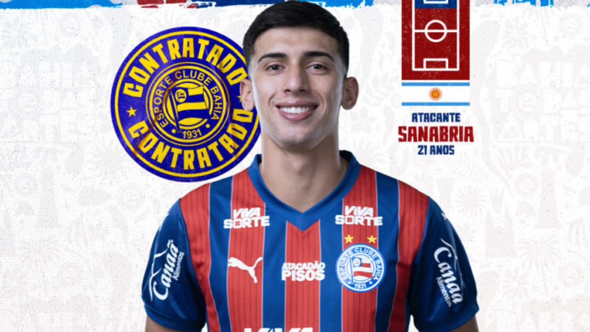 Bahia oficializa a contratação do atacante argentino Mateo Sanabria 1 Bahia oficializa atacante argentino.
