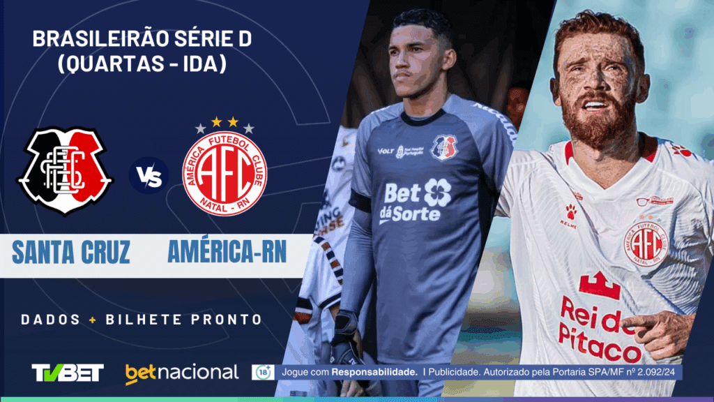 Santa Cruz x América-RN: tempo real, onde assistir, horário, escalações e palpites