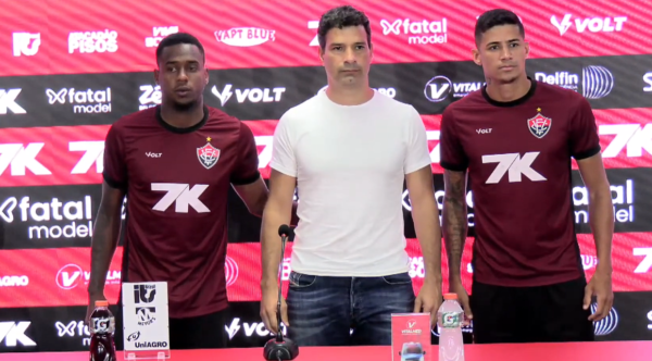 Dudu e Camutanga com Gustavo Vieira - Foto: Reprodução/TV Vitória