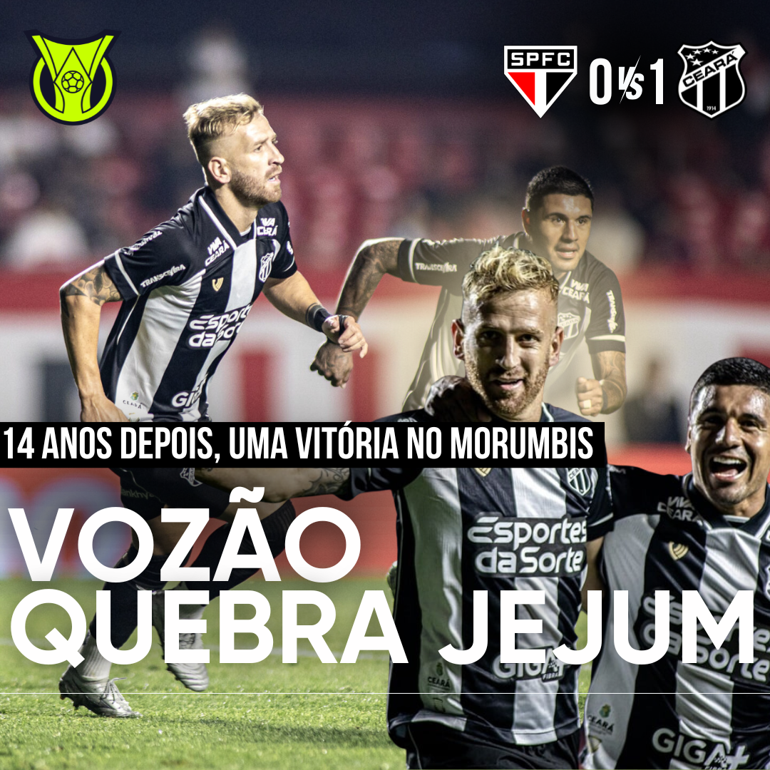 PÓS-JOGO – CEARÁ QUEBRA TABÚ E VENCE O SÃO PAULO NO MORUMBIS – 45 MINUTOS