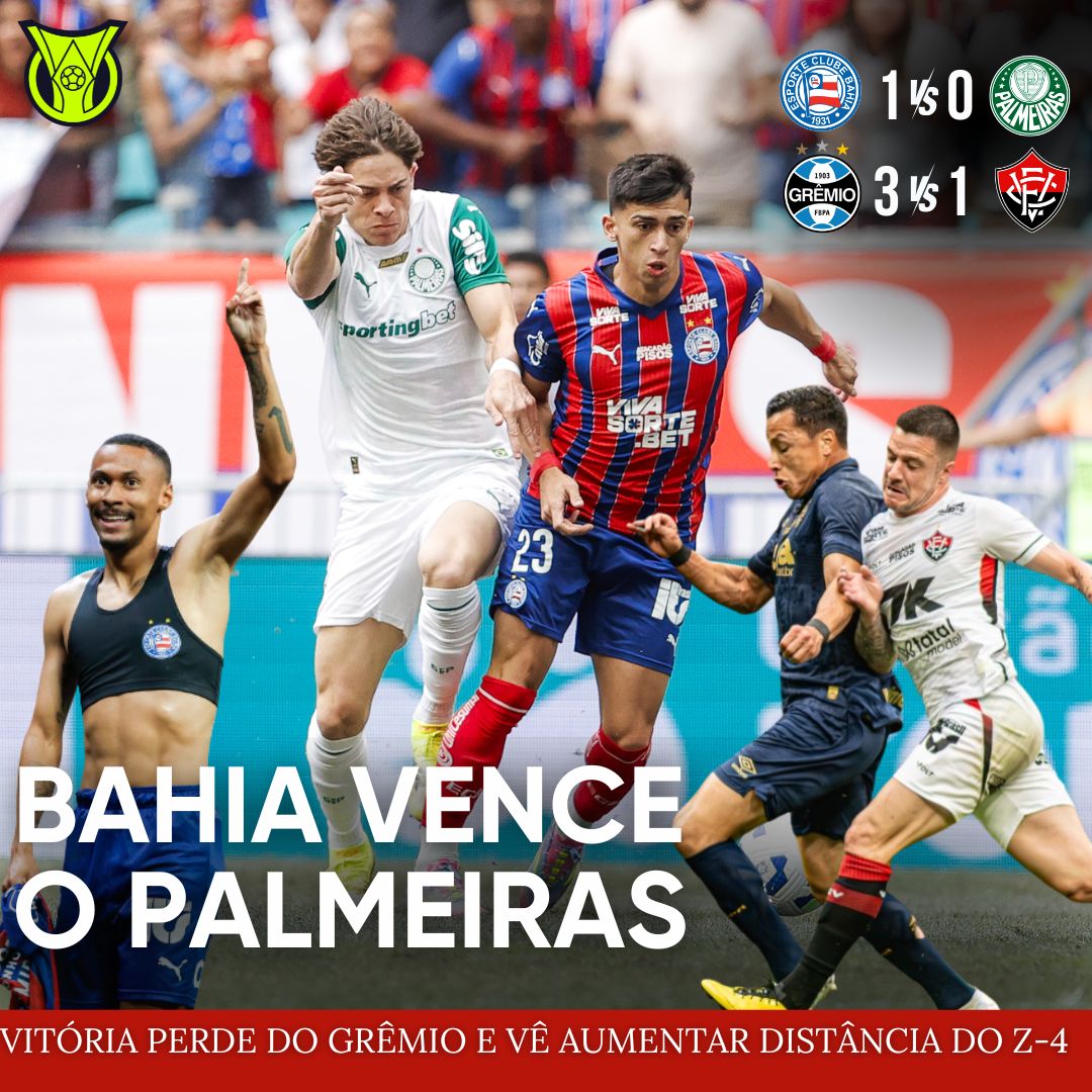 PÓS-JOGO- SÉRIE A – BAHIA 1 X 0 PALMEIRAS | GRÊMIO 3 X 1 VITÓRIA