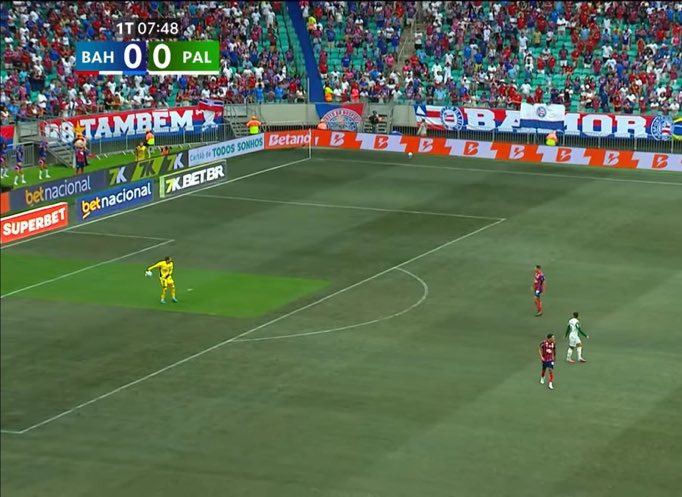 Gramado da Arena Fonte Nova em Bahia x Palmeiras - Série A 2025