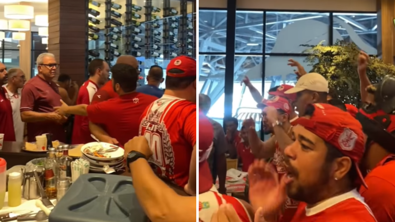 Torcida do Náutico faz protesto e cobra elenco antes do embarque para Campinas