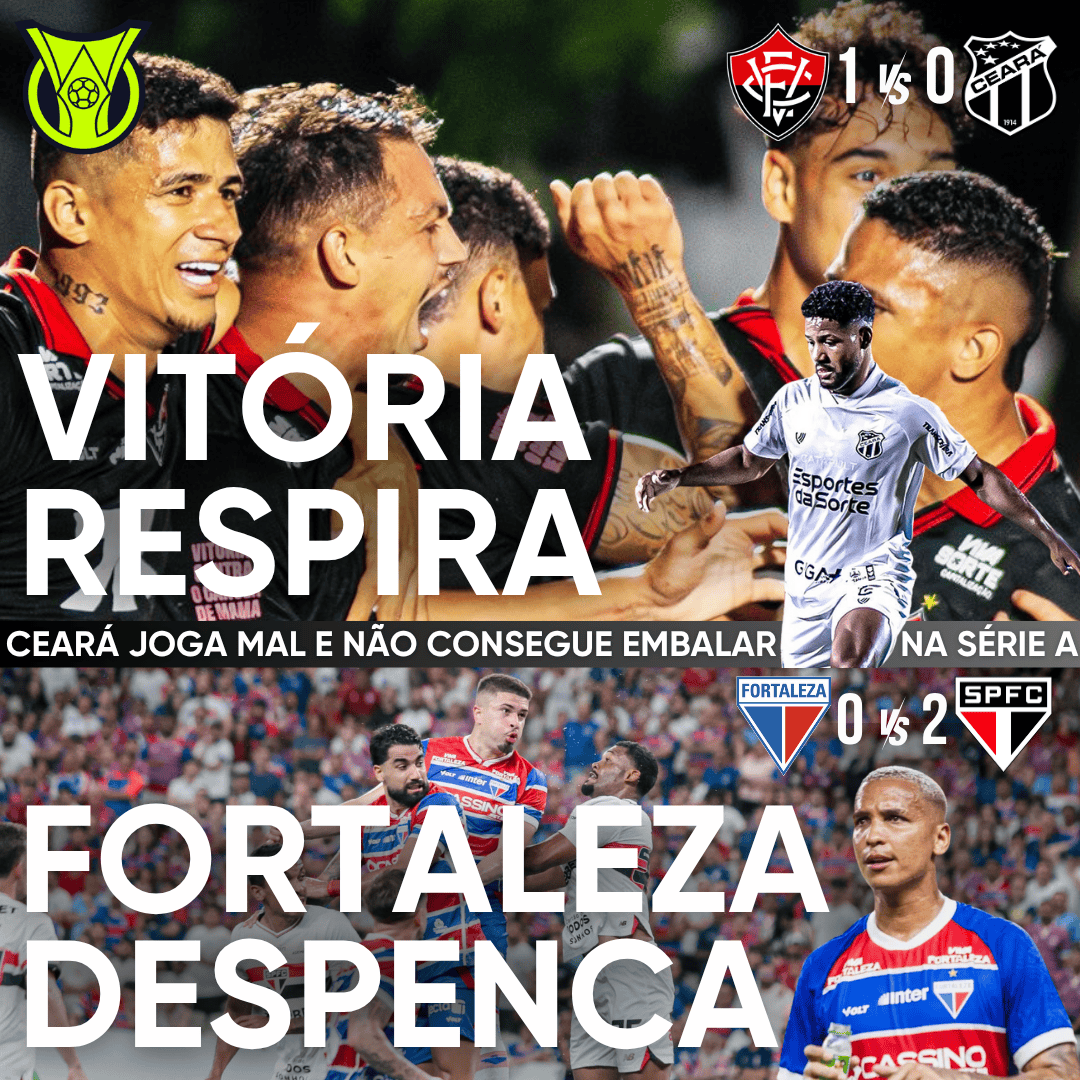 PÓS-JOGO – NO CLÁSSICO NORDESTINO DEU VITÓRIA, COM ROTEIRO DE REBAIXADO FORTALEZA PERDE EM CASA