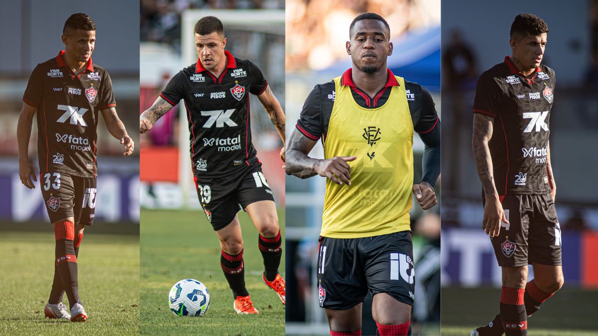 Erick, Kayzer e mais dois: Vitória perde quarteto por suspensão para jogo contra o Santos