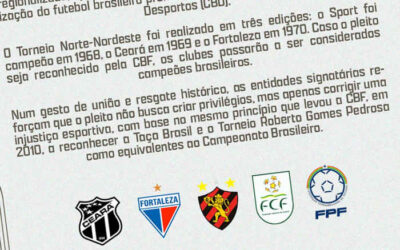 Trio do Nordeste formaliza pedido para reconhecer títulos nacionais de 68, 69 e 70