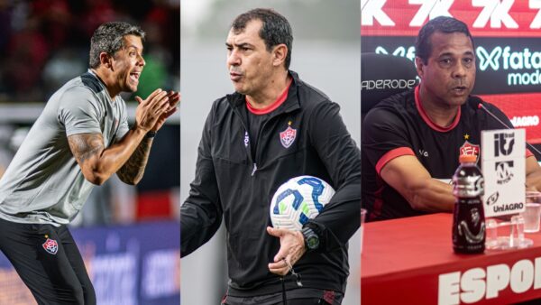 Vitória: Jair Ventura iguala número de vitórias dos últimos três treinadores do Leão nesta Série A 2 Thiago Carpini, Fábio Carille e Rodrigo Chagas - Fotos: Victor Ferreira/EC Vitória