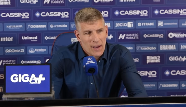 Palermo afirma que Fortaleza vai continuar lutando até que “não exista mais possibilidade” 1 Martín Palermo - Fortaleza - Coletiva - Grêmio