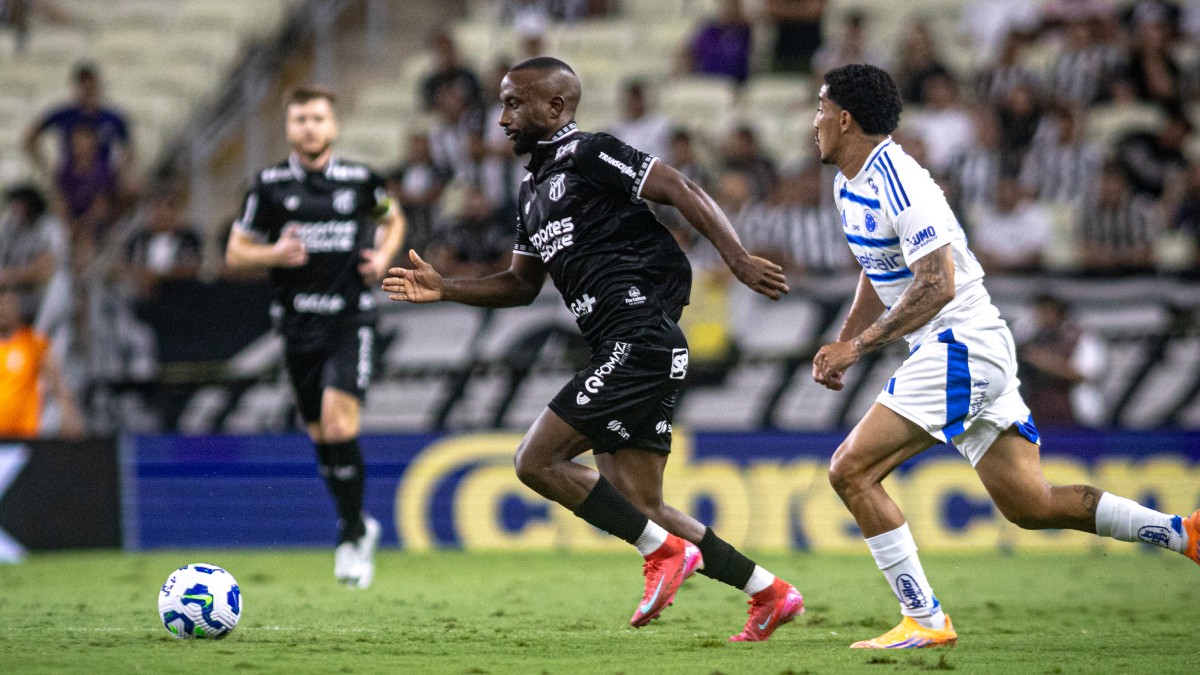 Ceará sai na frente, mas cede empate ao Cruzeiro e segue próximo do Z-4 da Série A