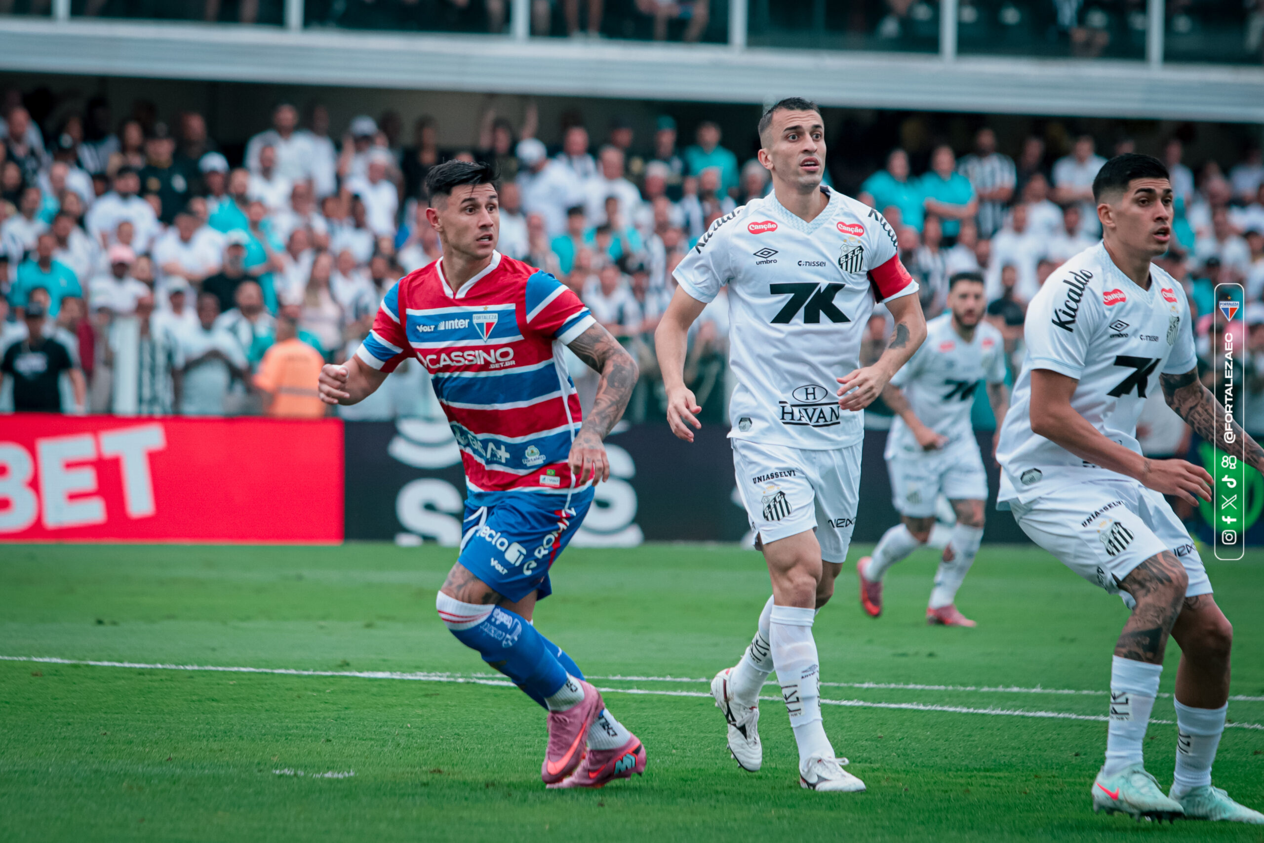Fortaleza sai na frente, sofre empate do Santos e se mantém na briga contra o rebaixamento