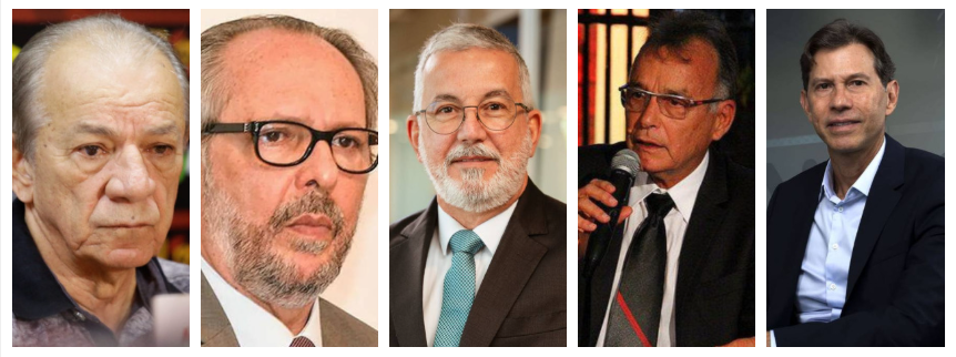 Ex-presidentes defendem eleição indireta e fazem convocação oficial para Branquinho assumir o Sport 1 Wanderson Lacerda, João Humberto Martorelli, Arnaldo Barros, Homero Lacerda, Gustavo Dubeux, Sport - Foto: Reprodução