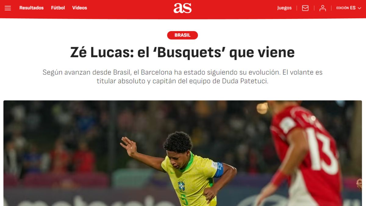 Jornal espanhol compara Zé Lucas, do Sport, com Sergio Busquets e reforça monitoramento do Barcelona