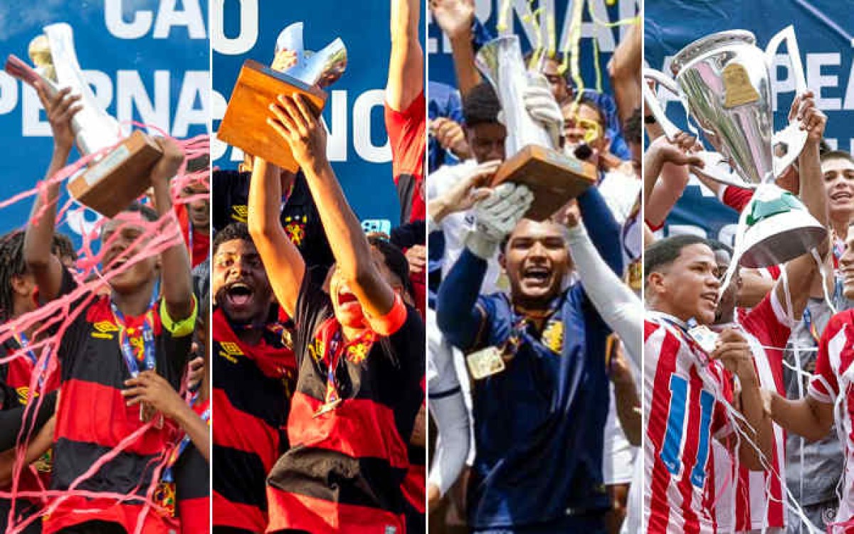 Definidos os campeões pernambucanos da base em 2025, do mirim ao júnior; veja ranking