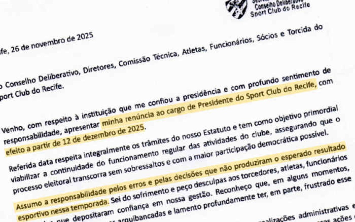Com renúncia pré-datada, Yuri Romão deixa o Sport sem ver seu problema: gestão