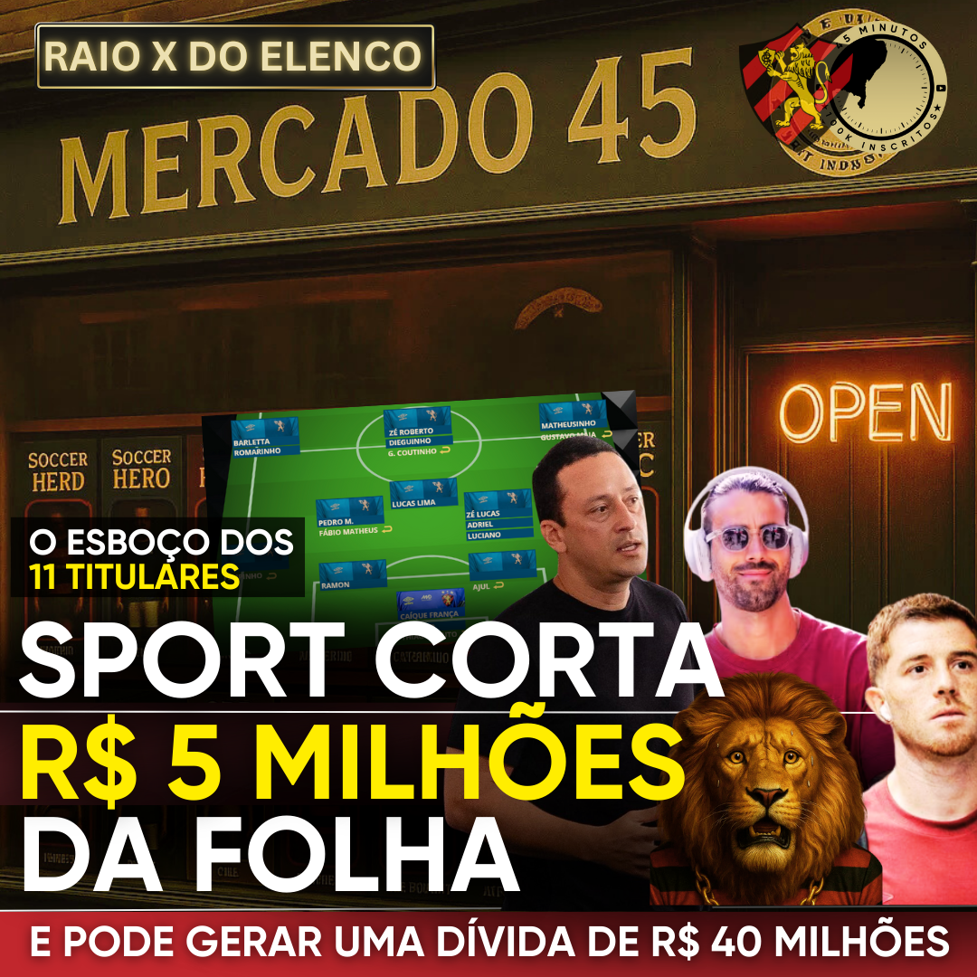 SPORT “CORTA” ATÉ 10 JOGADORES, REDUZ FOLHA, MAS PODE GERAR AVALANCHE JUDICIAL. COMO FICA O ELENCO?