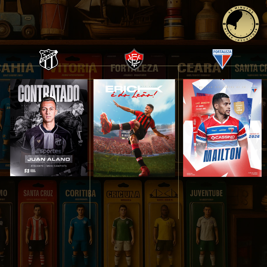 MERCADO 2026: NOVAS ATUALIZAÇÕES DOS ELENCOS DE CEARÁ, VITÓRIA E FORTALEZA