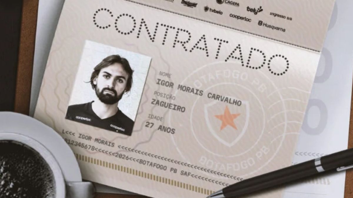 Botafogo-PB anuncia a contratação do zagueiro Igor Morais, ex-Volta Redonda
