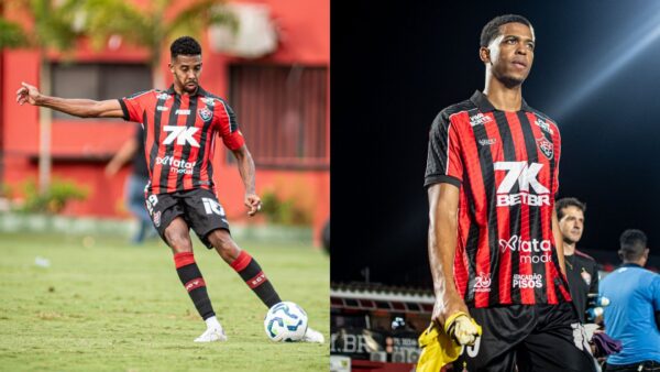 Willian Oliveira e Carlinhos não ficam no Vitória - Fotos: Victor Ferreira/EC Vitória