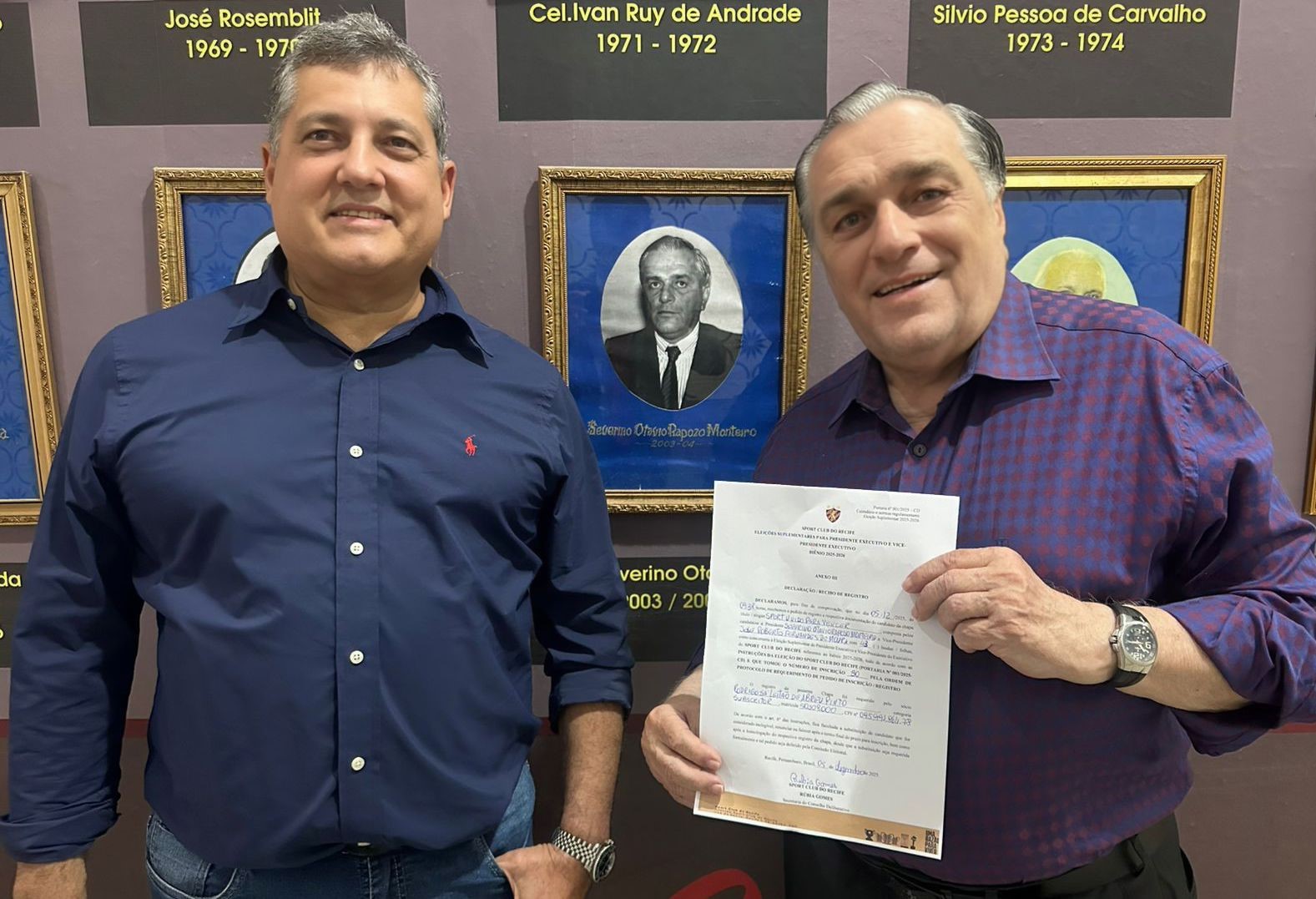 Chapa “Sport Unido para Vencer” oficializa candidatura para eleição suplementar