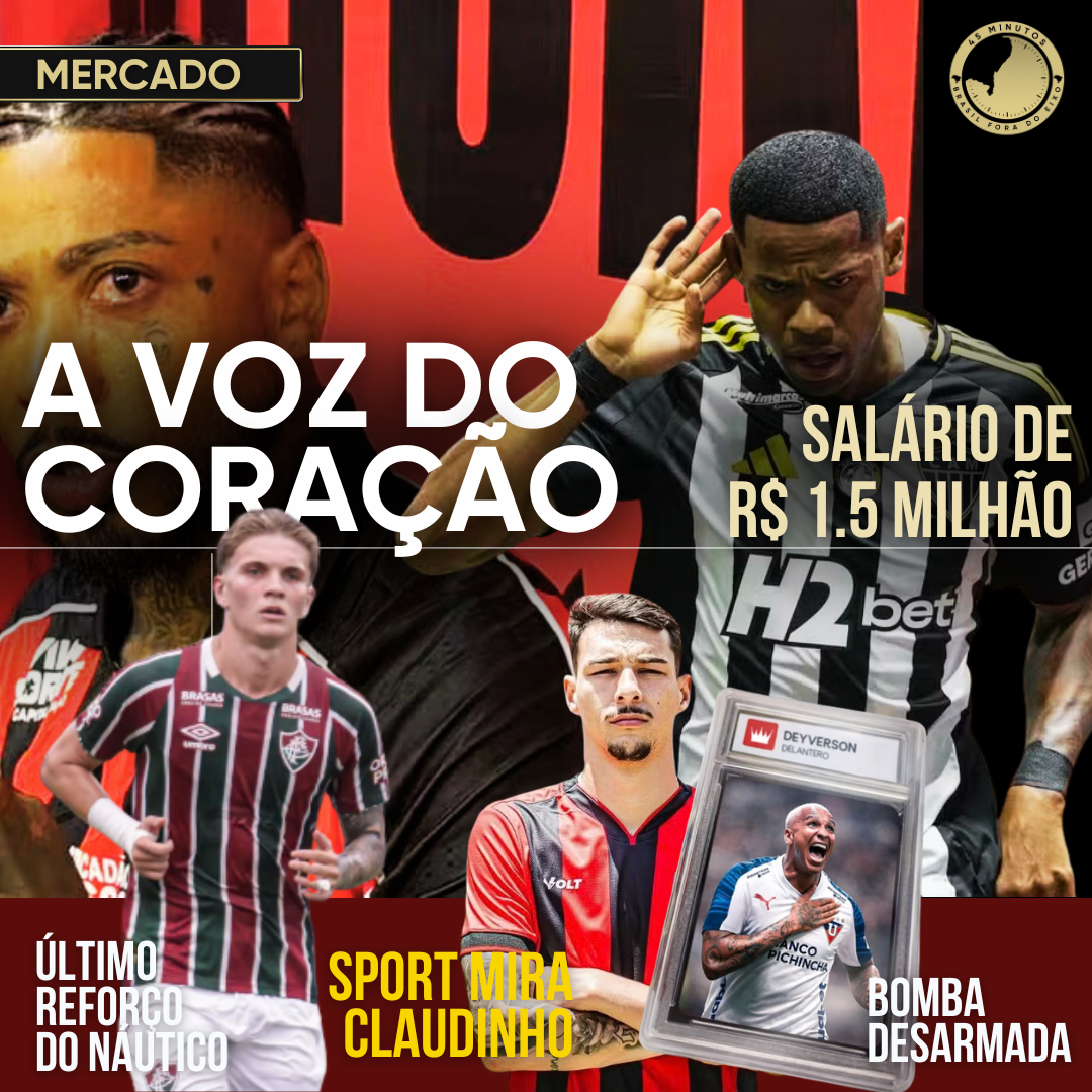 MARINHO NO VITÓRIA | BAHIA MIRA JR SANTOS | DEYVERSON NA LDU | SPORT TENTA CLAUDINHO E MAIS