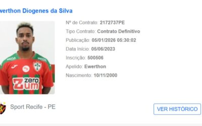 Sport acerta saída em definitivo do lateral-direito Ewerthon para a Portuguesa-SP