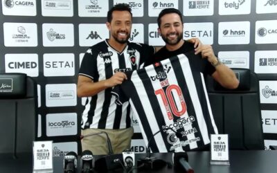 Apresentado no Botafogo-PB, Nenê brinca sobre foto com colega de 17 anos: “Ficou me chamando de senhor”
