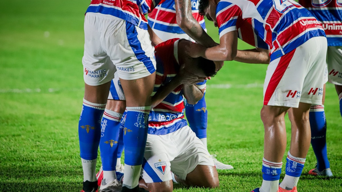 Fortaleza vence o Horizonte e avança para 2ª fase do Cearense na liderança do Grupo A 2 Rodrigo Santos, volante do Fortaleza, comemora gol marcado contra o Horizonte, pelo Campeonato Cearense 2026