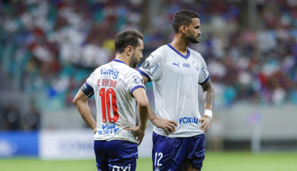 Com eliminação, Bahia entra em lista de quedas brasileiras precoces na Libertadores; confira 1 Everton Ribeiro e Willian José foram personagem contra o O'Higgins - Foto: Rafael Rodrigues/EC Bahia