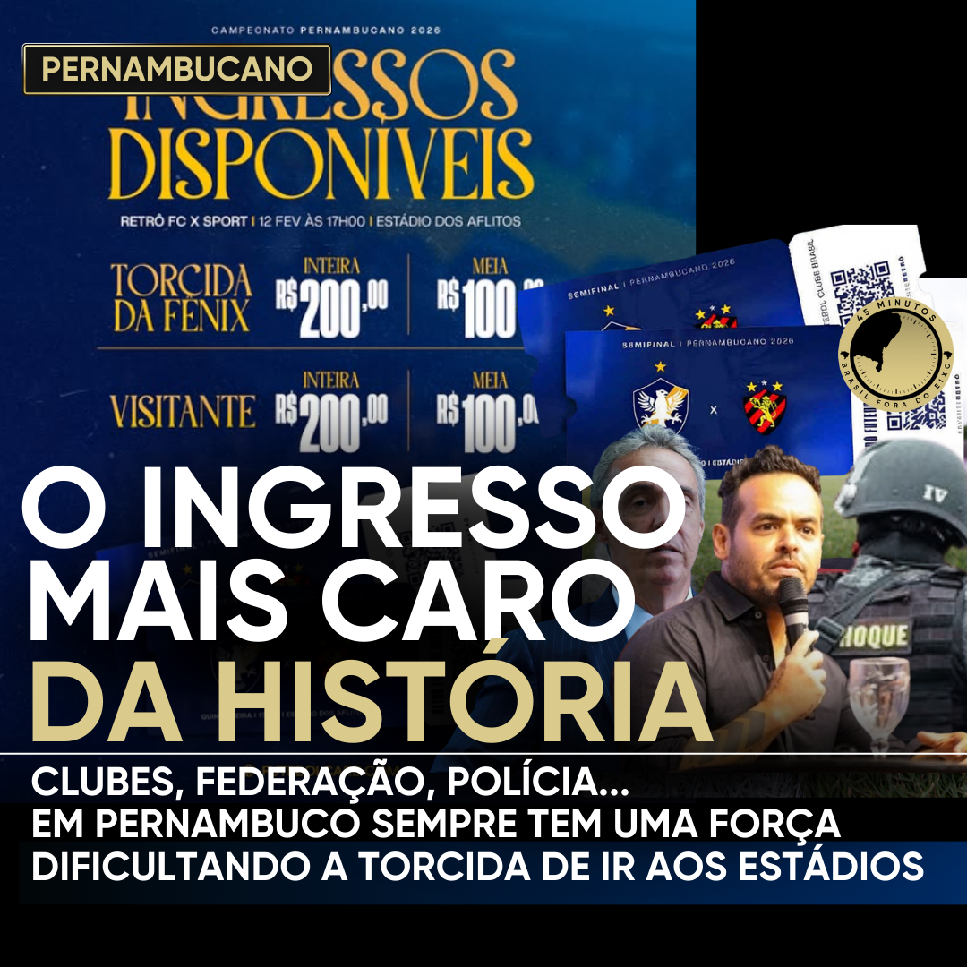 INGRESSO A R$ 200 NO PERNAMBUCANO: RETRÔ X SPORT BATE RECORDE E GERA POLÊMICA
