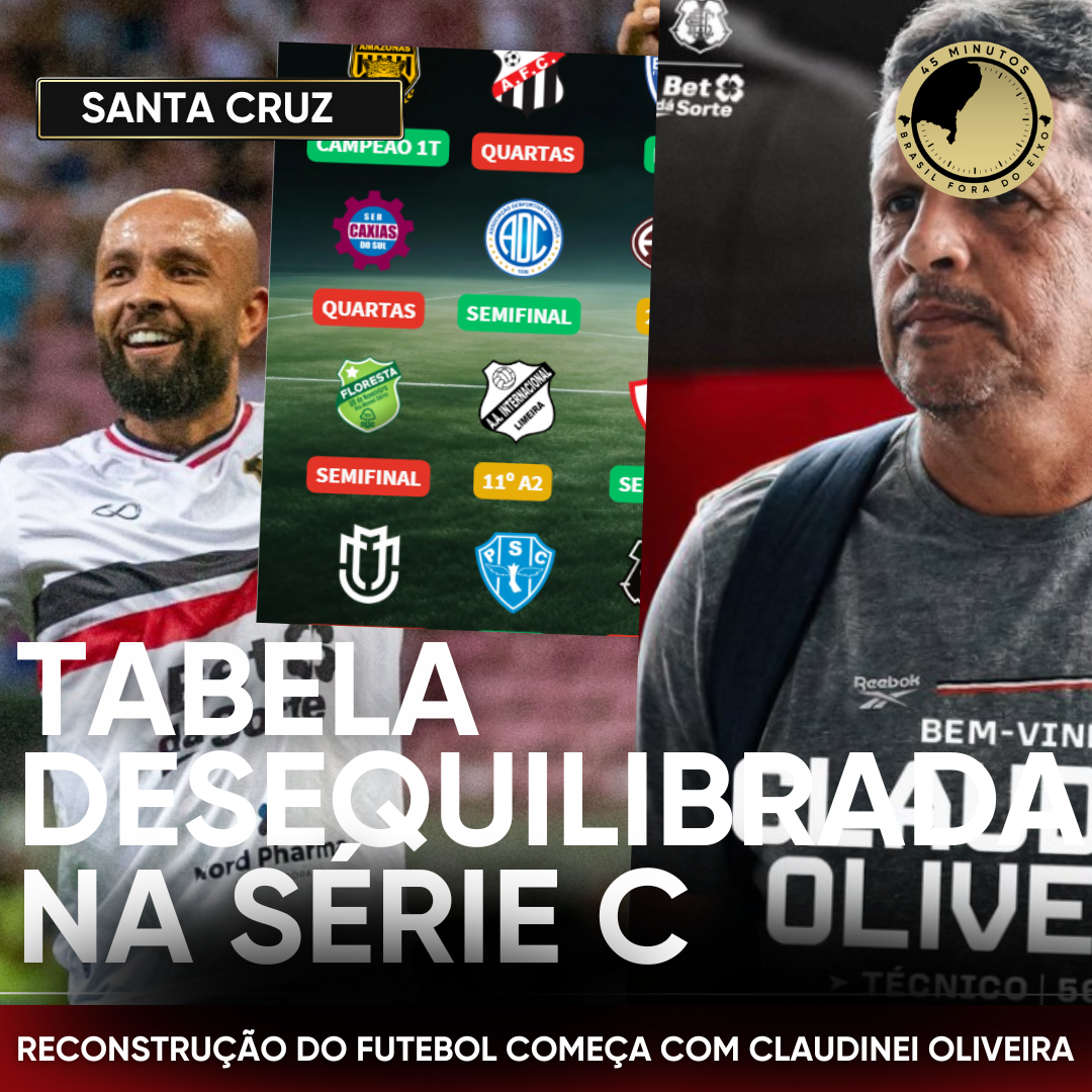 A TABELA DO SANTA CRUZ NA SÉRIE C E O NOVO TÉCNICO CLAUDINEI OLIVEIRA