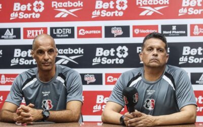 Ao lado de Cesar Lucena, novo auxiliar técnico, Claudinei Oliveira fala sobre chegada ao Santa Cruz: “Clube de massa e cobrança grande”