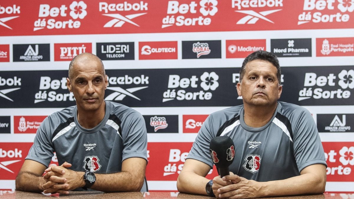 Ao lado de Cesar Lucena, novo auxiliar técnico, Claudinei Oliveira fala sobre chegada ao Santa Cruz: “Clube de massa e cobrança grande”