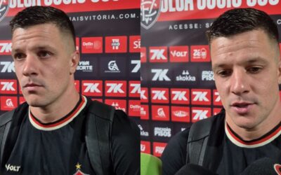 Vitória: Renato Kayzer lamenta pênalti perdido e enxerga placar diferente do que foi o jogo contra o Flamengo