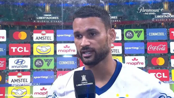 Autor dos dois gols do Bahia, Willian José vê "falta de tranquilidade" contra o O'Higgins 1 Willian José em entrevista após a eliminação - Foto: Reprodução/Paramount