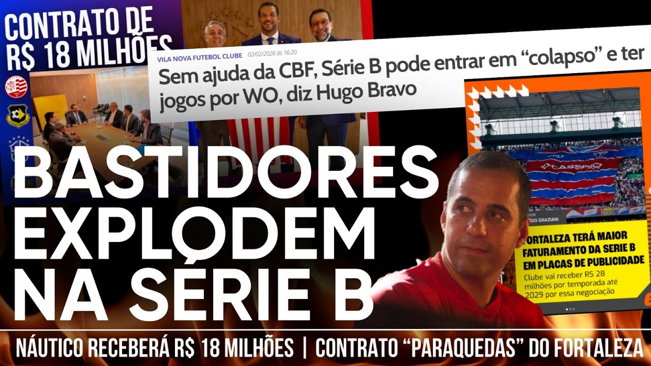 Bombas na Série B: Náutico ganha R$18 mi, Fortaleza tem contrato extra e Vila Nova e o risco de W.O.