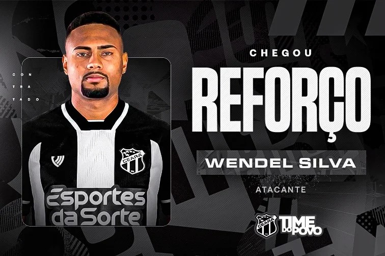 Ceará oficializa contratação do centroavante Wendel Silva, que estava no Santa Clara-POR