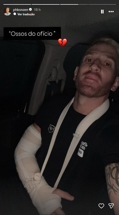 Pedro Henrique posta foto com braço enfaixado e deve desfalcar o Ceará na final do Cearense 1 Pedro Henrique, do Ceará, com o braço enfaixado