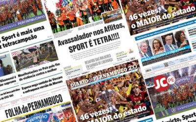 A cobertura dos jornais sobre o título estadual do Sport em 2026; confira